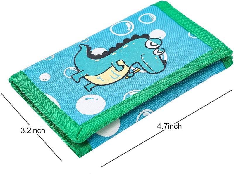 Jonyee RFID Wallet, Cute Cartoon Wallet with Zipper for Kids (Crocodile) - Image 3